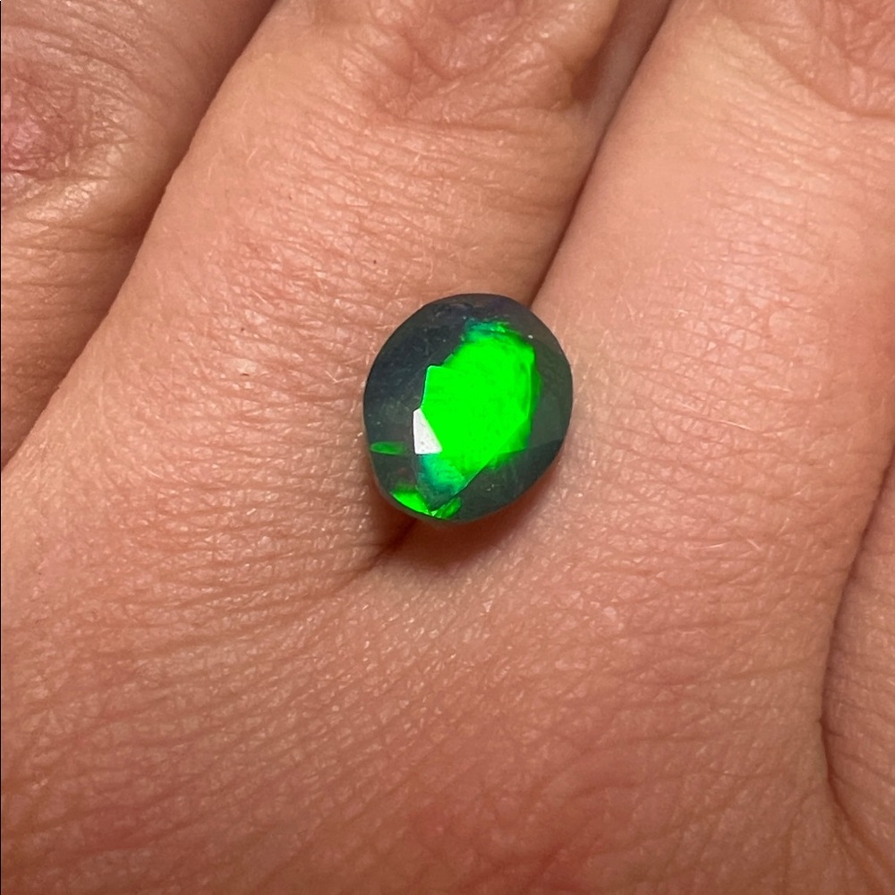 Full Top Flashing 🔥 Vibrant Ethiopian Black Opal Loose Gemstone